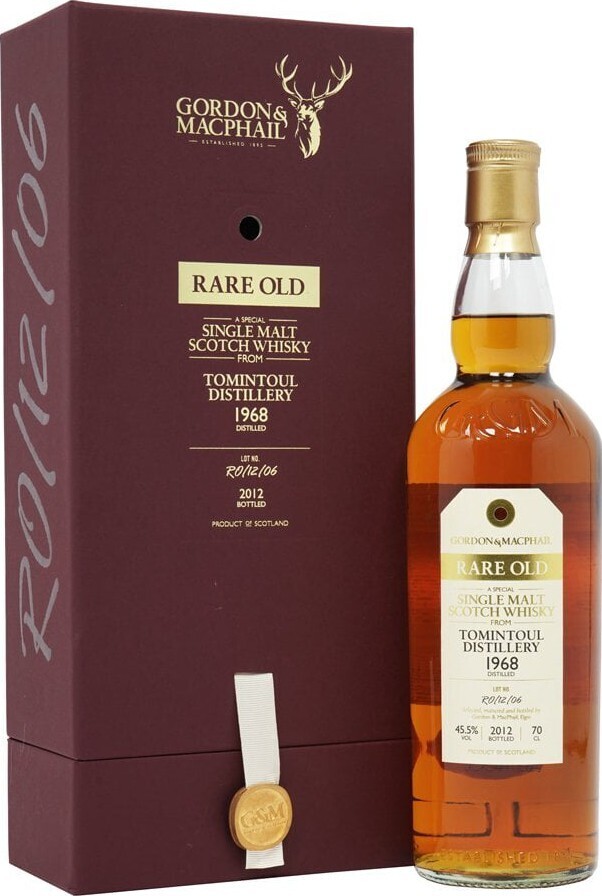 Tomintoul 44 y 1968 Gordon and MacPhail Rare Old Lot RO/12/06