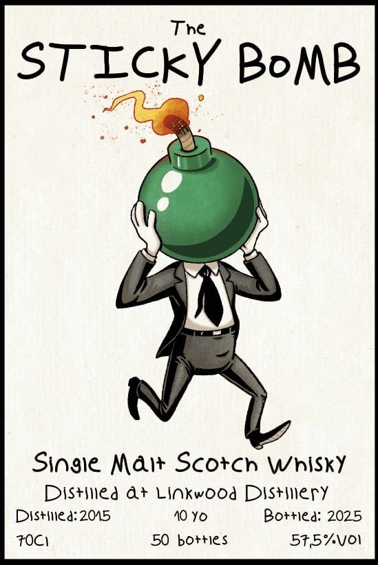 Linkwood 10 y 57.5%  Sticky Bomb  -3rd fill oloroso octave (ex Bruichladdich)