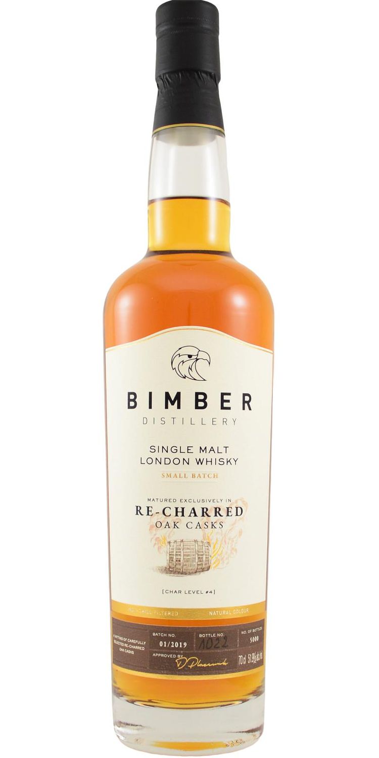 Bimber Re-charred oak 2019 batch 1    51,9%