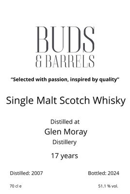 Glen Moray 17 y 2007 51,1% - Buds and Barrels white label Glen Moray 17 y 2007 51,1% - Buds and Barrels white label