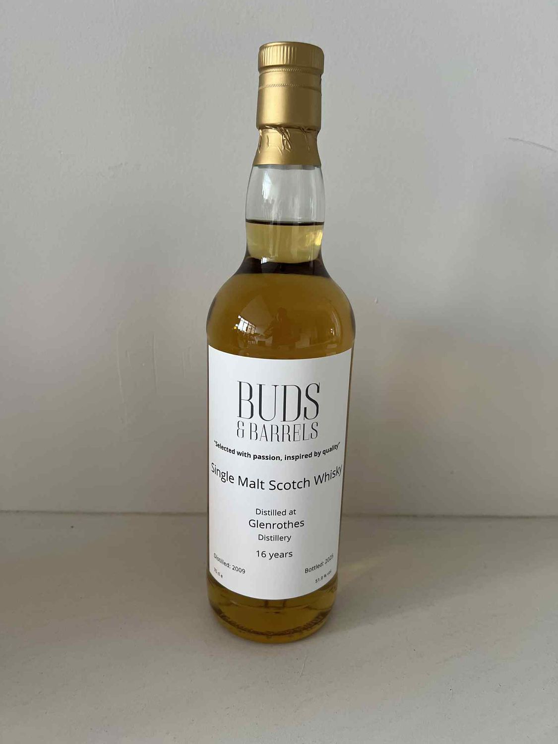 Glenrothes 16 y 2009, 51,9vol% - Buds and Barrels White Label