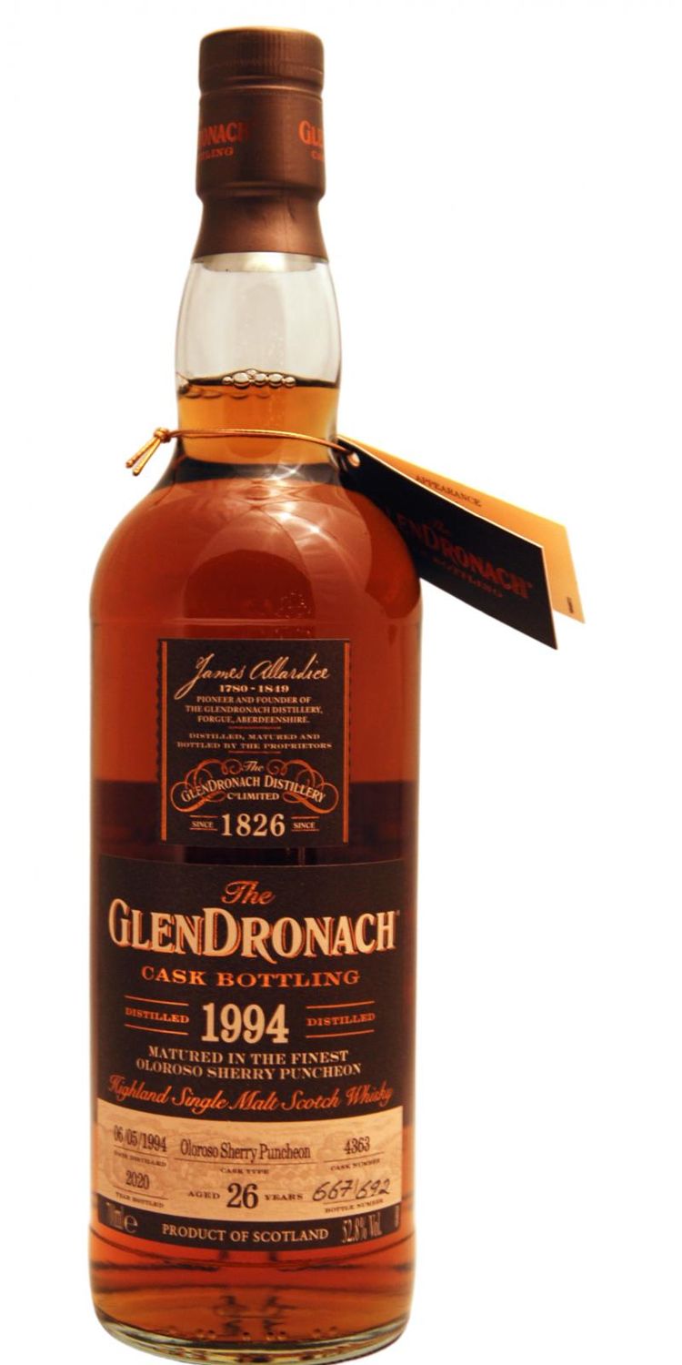 Glendronach 1994 - 26 Year Old - Cask 4363 - Batch 18 - 52,8° Glendronach 1994 - 26 Year Old - Cask 4363 - Batch 18 - 52,8°