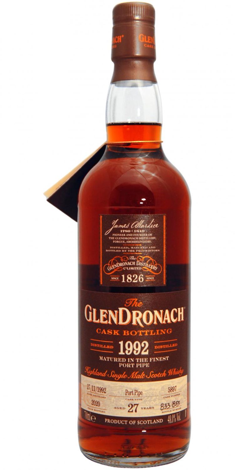 Glendronach 1992 - 27 Year Old - Cask 5897 - Batch 18 - 48° Glendronach 1992 - 27 Year Old - Cask 5897 - Batch 18 - 48°