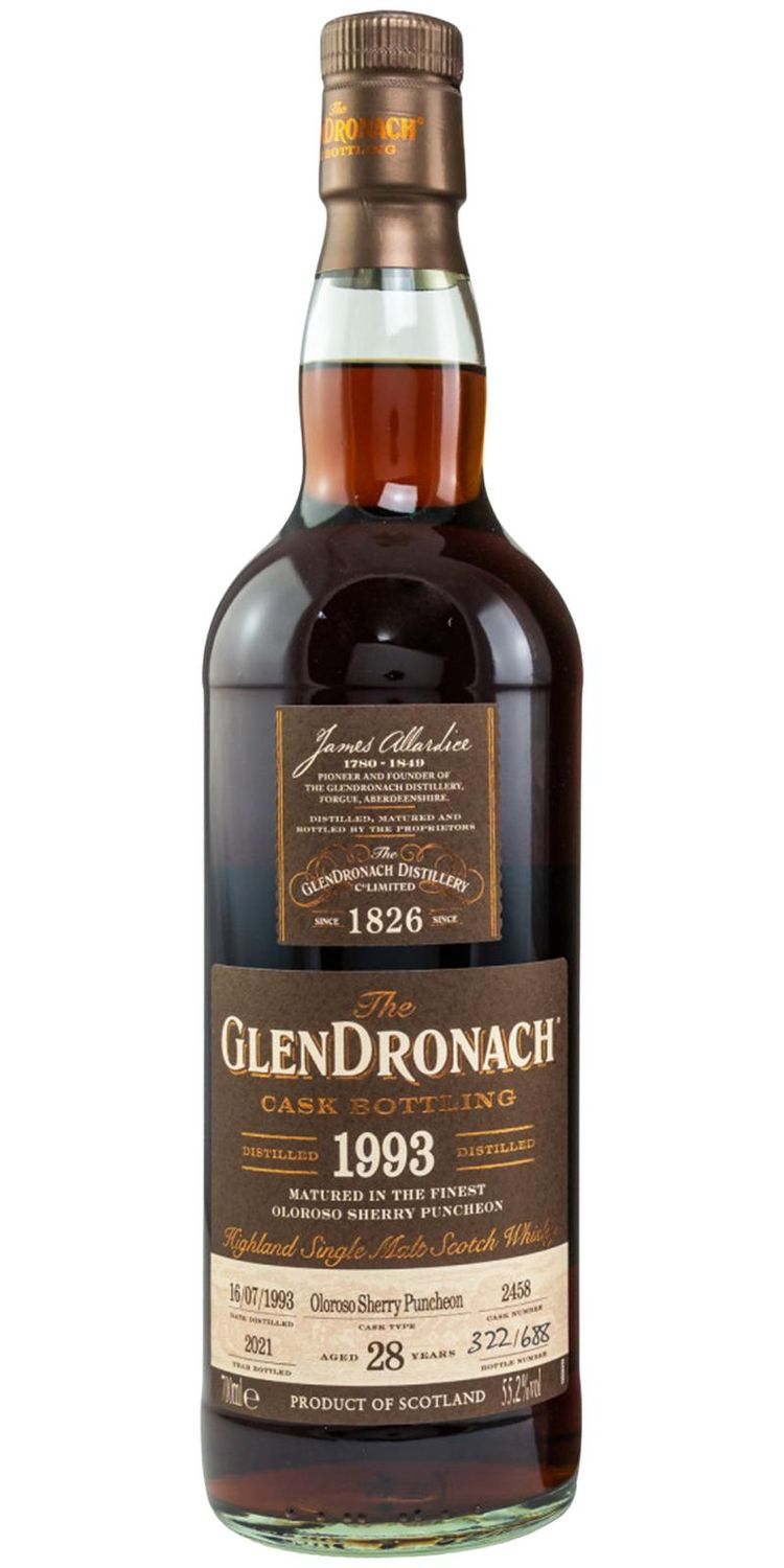 Glendronach 1993 - 28 Year Old Cask 2458 - Batch 19  55,2%