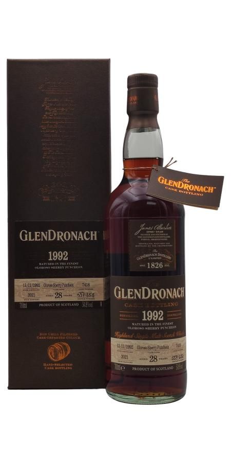 Glendronach 1992 - 28 Year Old Cask 7418 - Batch 19  54,8%