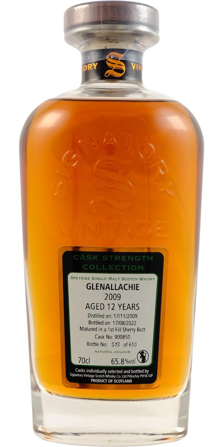 Glenallachie 2009 cask 900850 - Signatory Vintage - 65,8% Glenallachie 2009 cask 900850 - Signatory Vintage - 65,8%