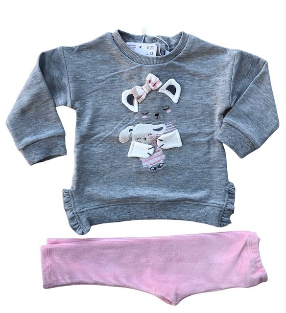 Mayoral Baby Setje Grijs/Roos