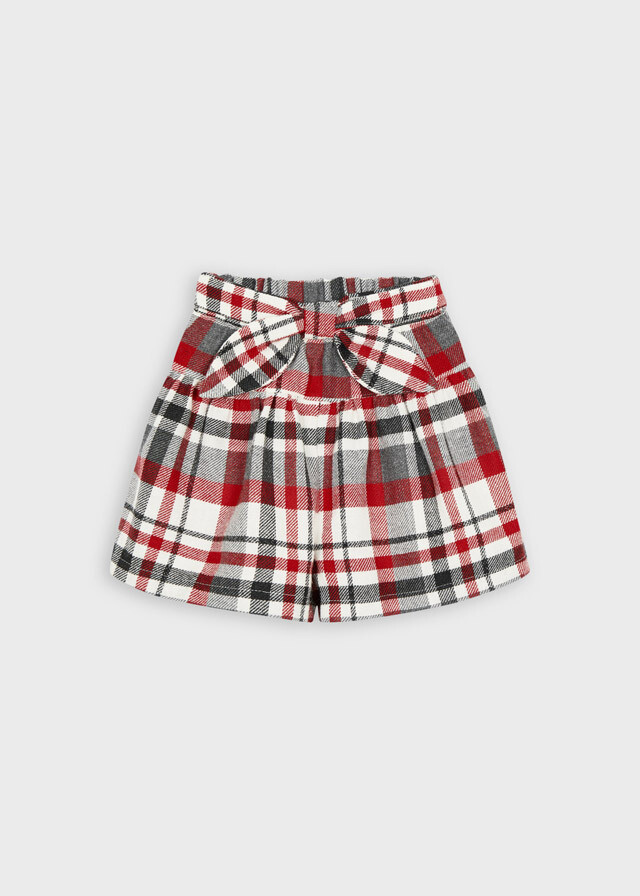Mayoral Mini Geruite Short Rood
