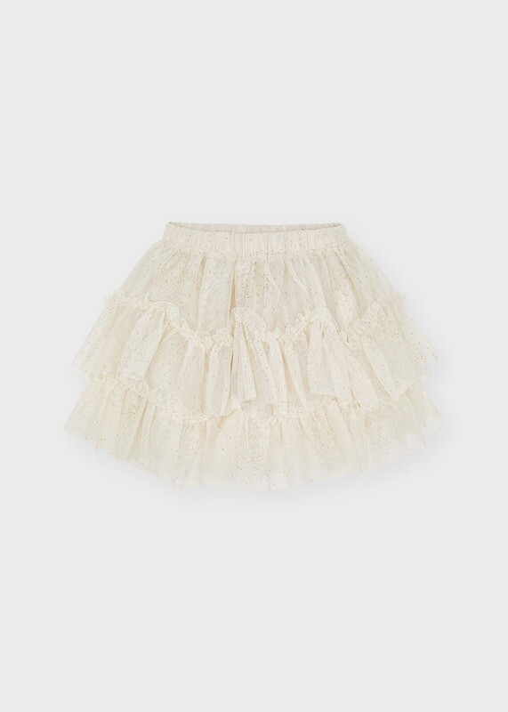 Mayoral Mini Glitter beige rok
