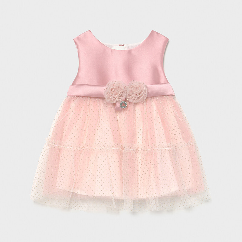 Mayoral baby roze jurk met tull