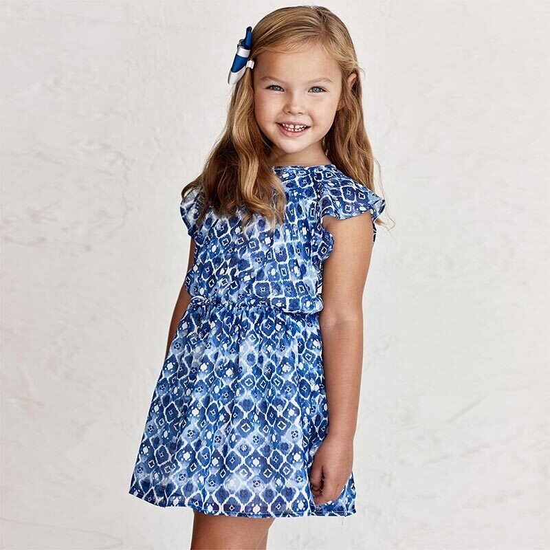 Mayoral Mini Kleedje met blauwe prints
