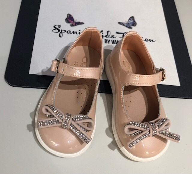 Clarys Ballerinas roze blinkend met strass