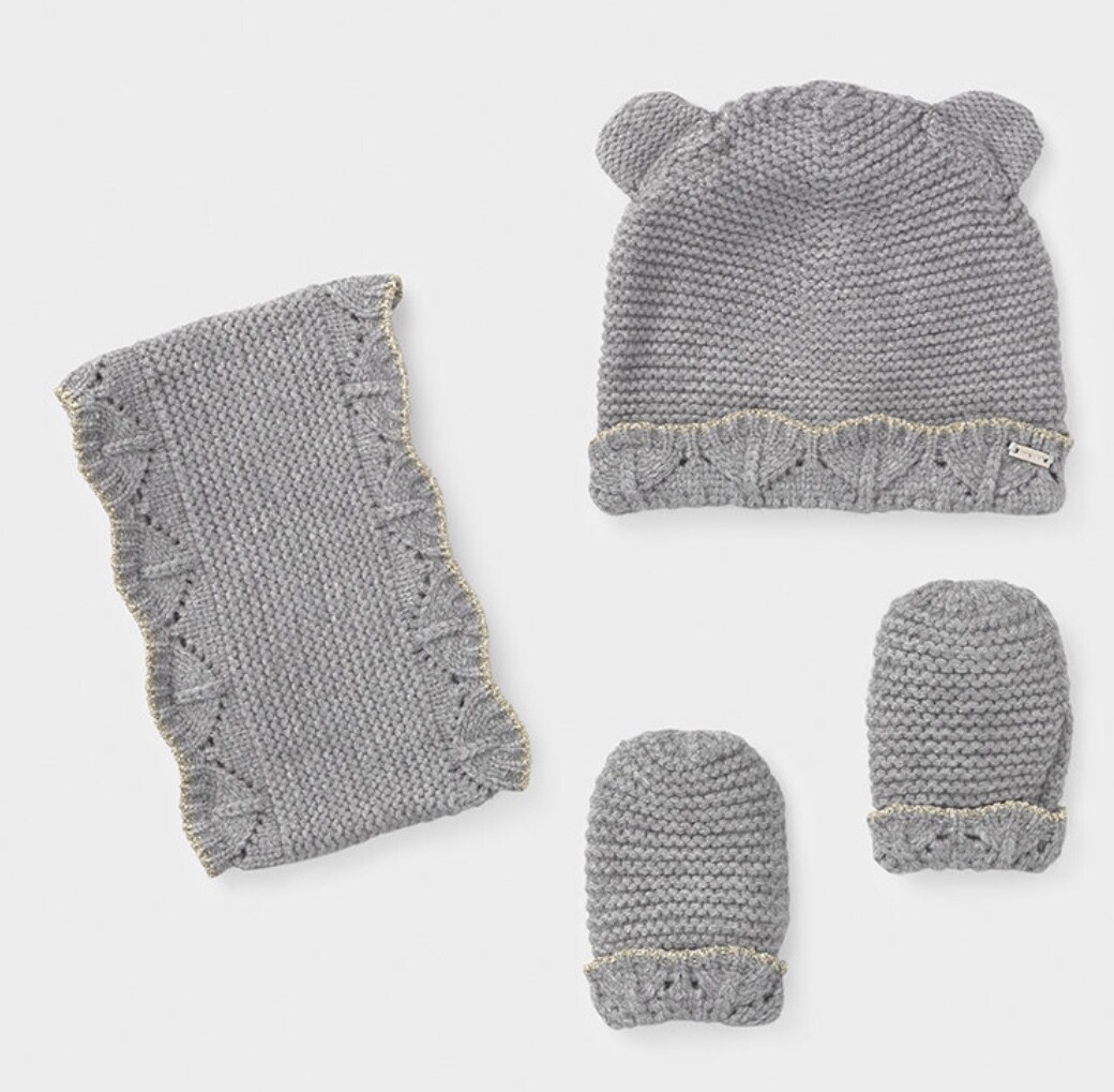 Mayoral baby muts wanten sjaal grijs