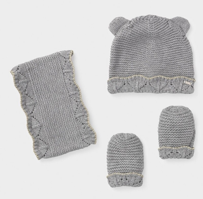 Mayoral baby muts wanten sjaal grijs