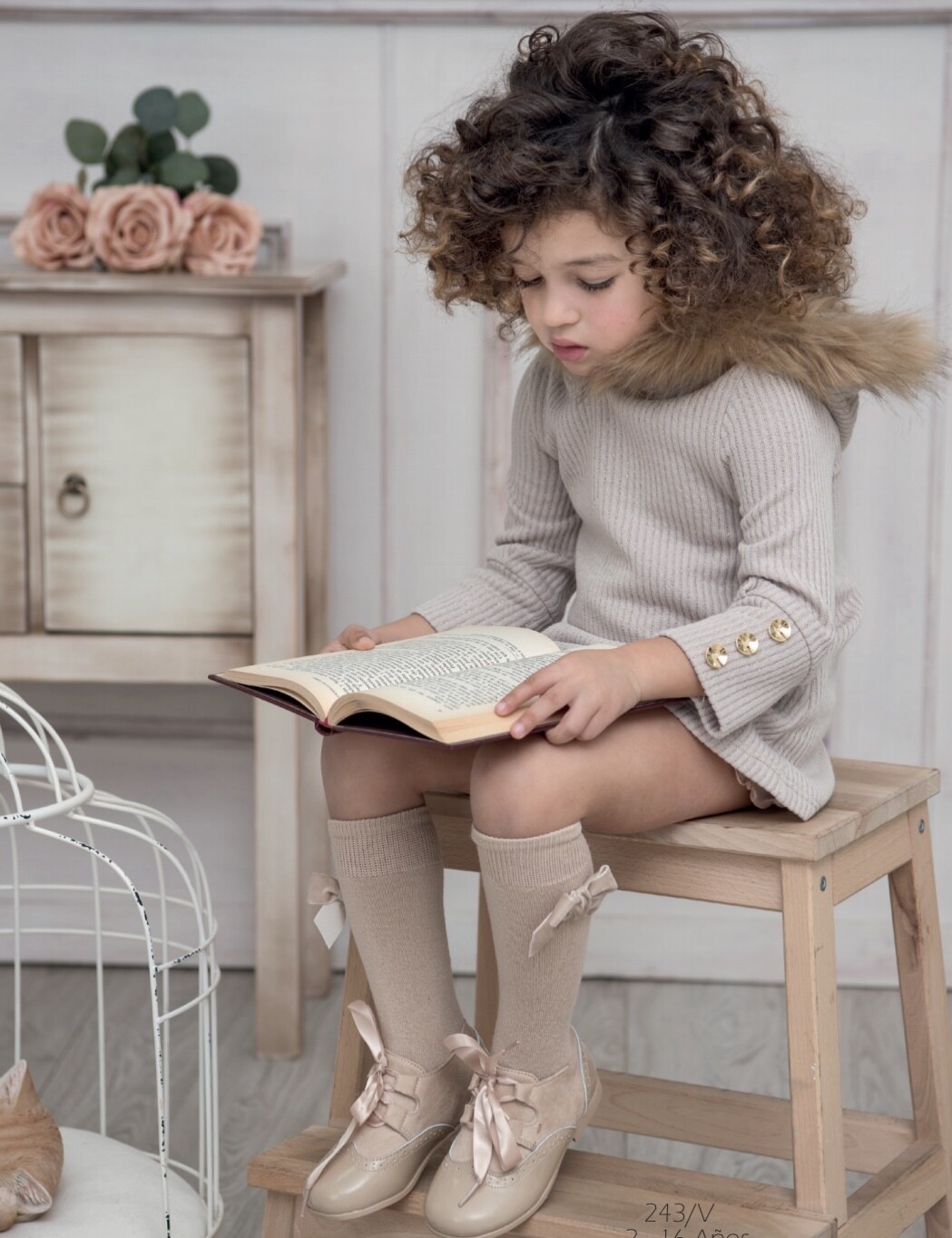 Miranda Beige kleedje met kap
