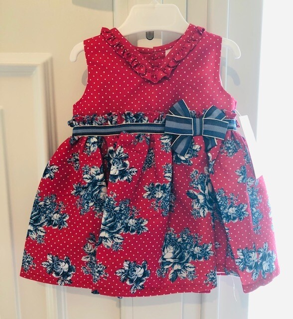 Basmarti baby kleedje met blauwe bloemen