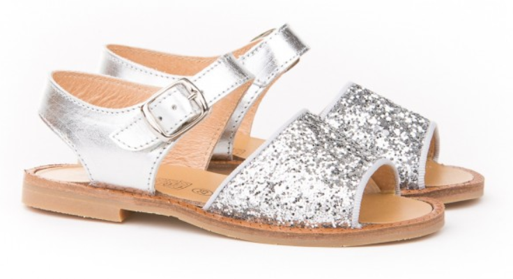 Angelitos Sandalen glitter Zilver