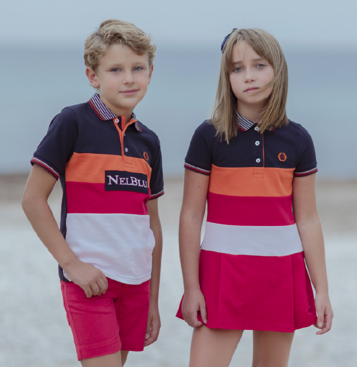 NellBlu by Miranda JONGENS Polo Marino Oranje