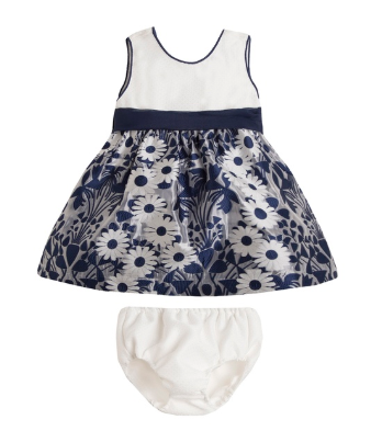 SUPER DEAL Newness Blauw/wit bloemen kleed