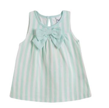 SUPER DEAL Newness Groene lijnen kleedje