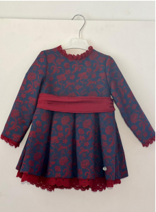 BASMARTI rood kleed Hoog met strik