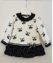 BASMARTI baby kleedje met zwarte vosjes