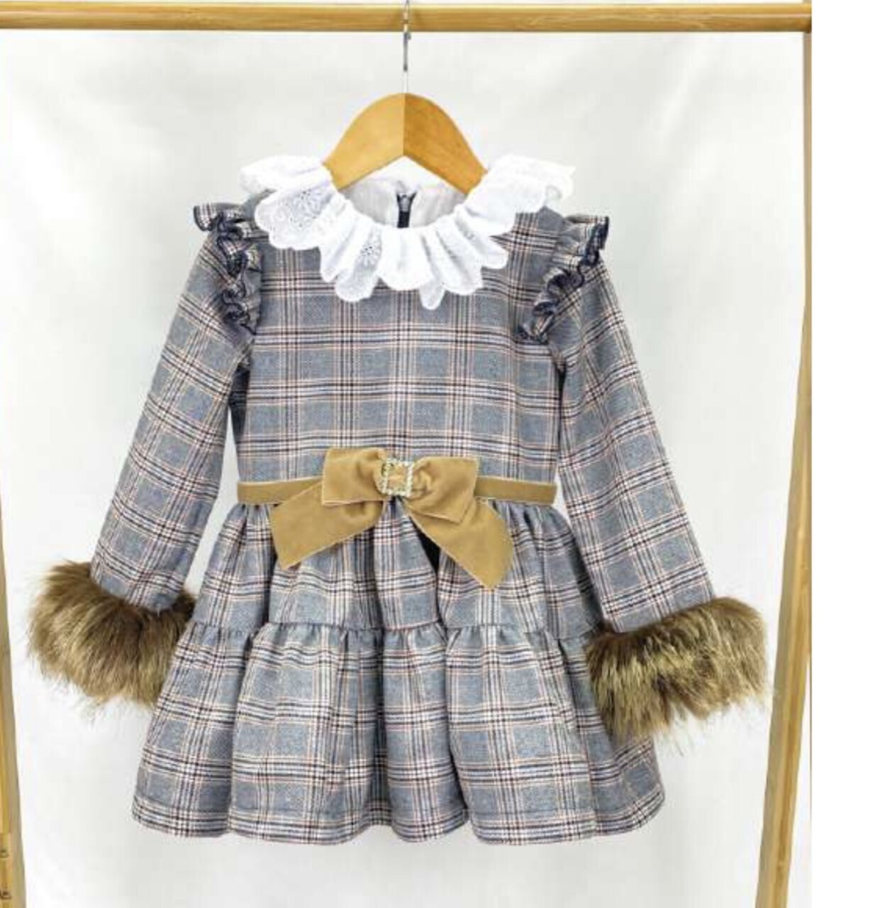 NINI kleedje met beige strik