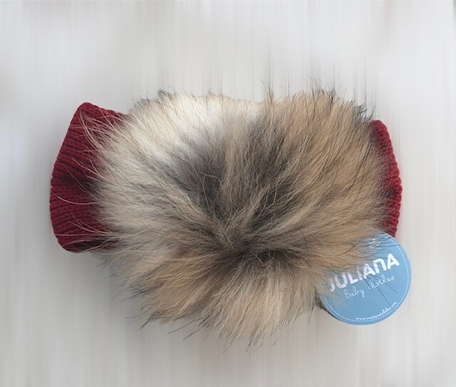 Juliana Haarband met Pompom Rood/Oranje