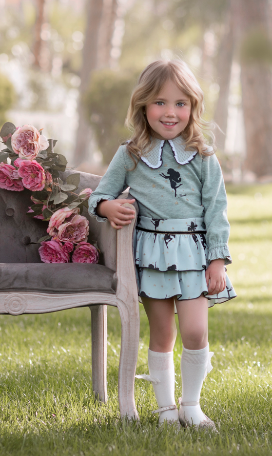 Miranda Groene set met rok/short