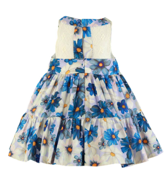 Miranda Zomer24 Kleed met blauwe bloemen
