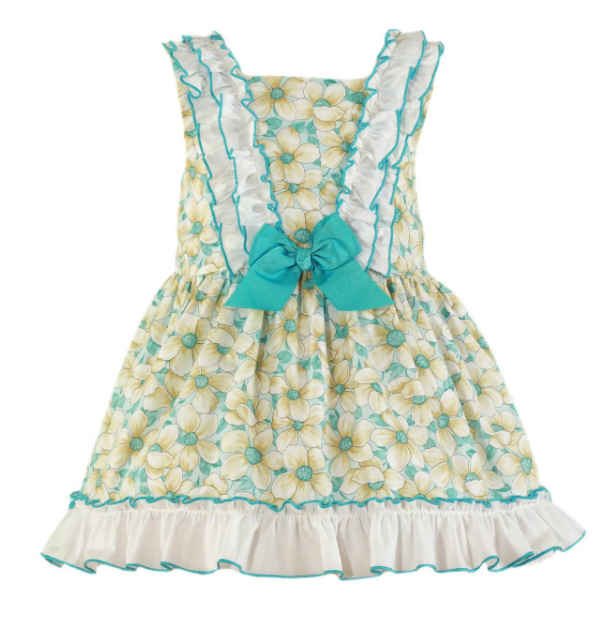 Miranda Zomer24 Kleedje met Turquoise bloemen