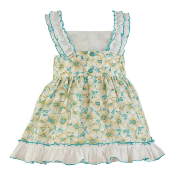 Miranda Zomer24 Kleedje met Turquoise bloemen