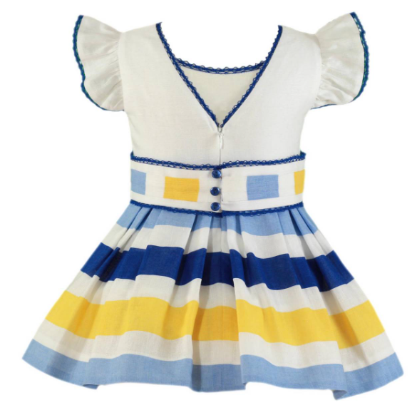 Miranda Kleedje blauw et geel