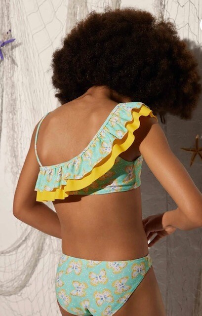 Ysabel Mora Bikini gele/groene vlinders