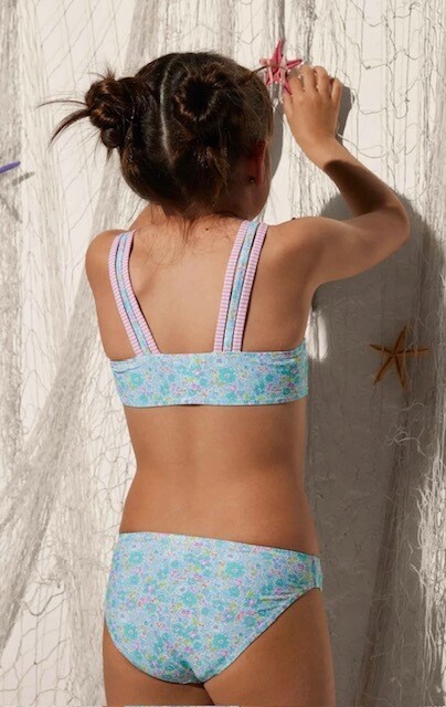Ysabel Mora Bikini blauwe bloemetjes
