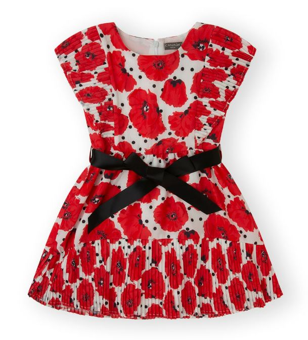 Canada House Kleedje rode bloemen