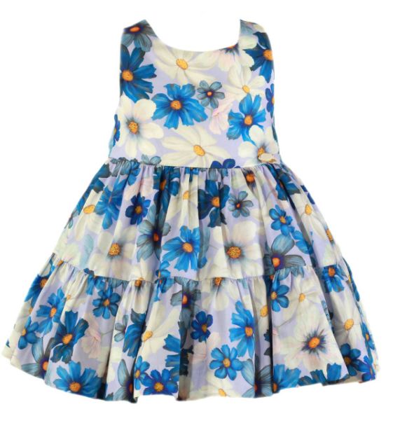 Miranda Zomer24 Kleed met blauwe bloemen