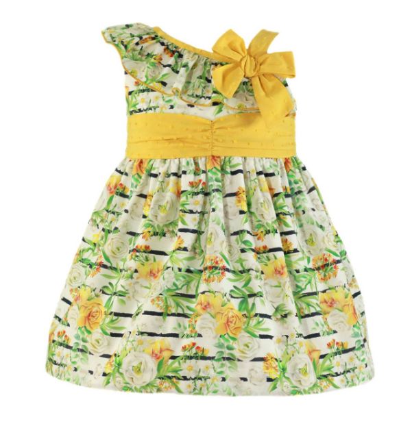 Miranda Gele kleedje bloemen