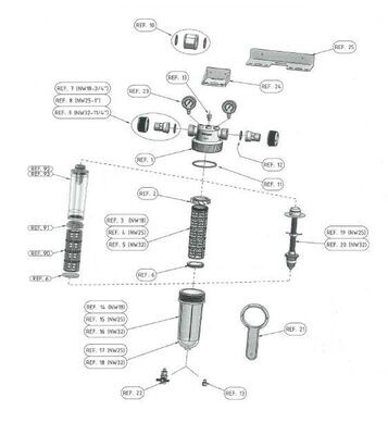Filter onderdelen nw 18-25-32