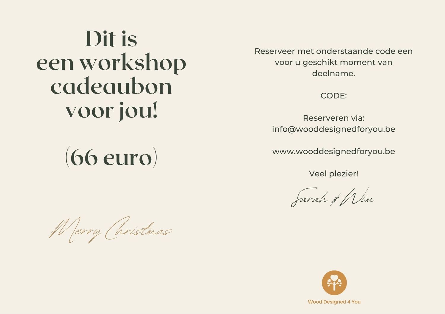Workshop Cadeaubon - Houtsnijden voor beginners (1 Pers.)