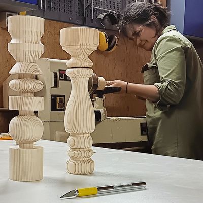 1/4/2026 van 18:00u - 21:00u / Houtdraaien voor beginners - Totem Kandelaar.