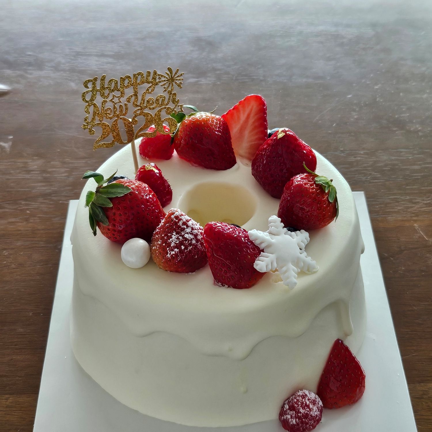 Vanilla Strawberry Chiffon Cake