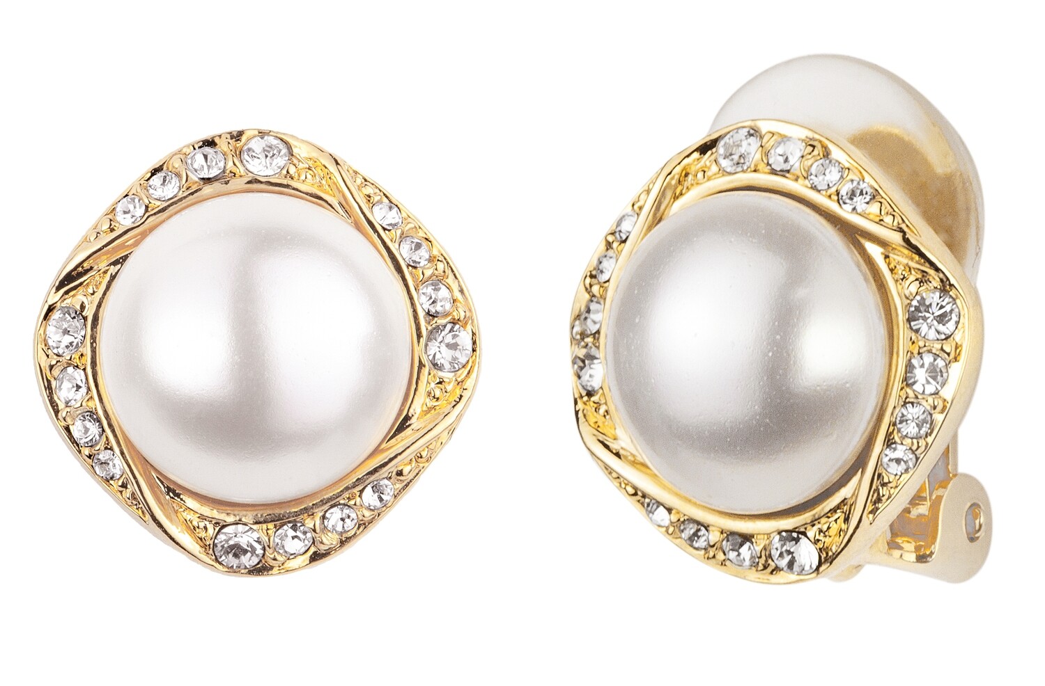 CLIP  GO   WHITE PEARL/CRYSTAL.  10 MM