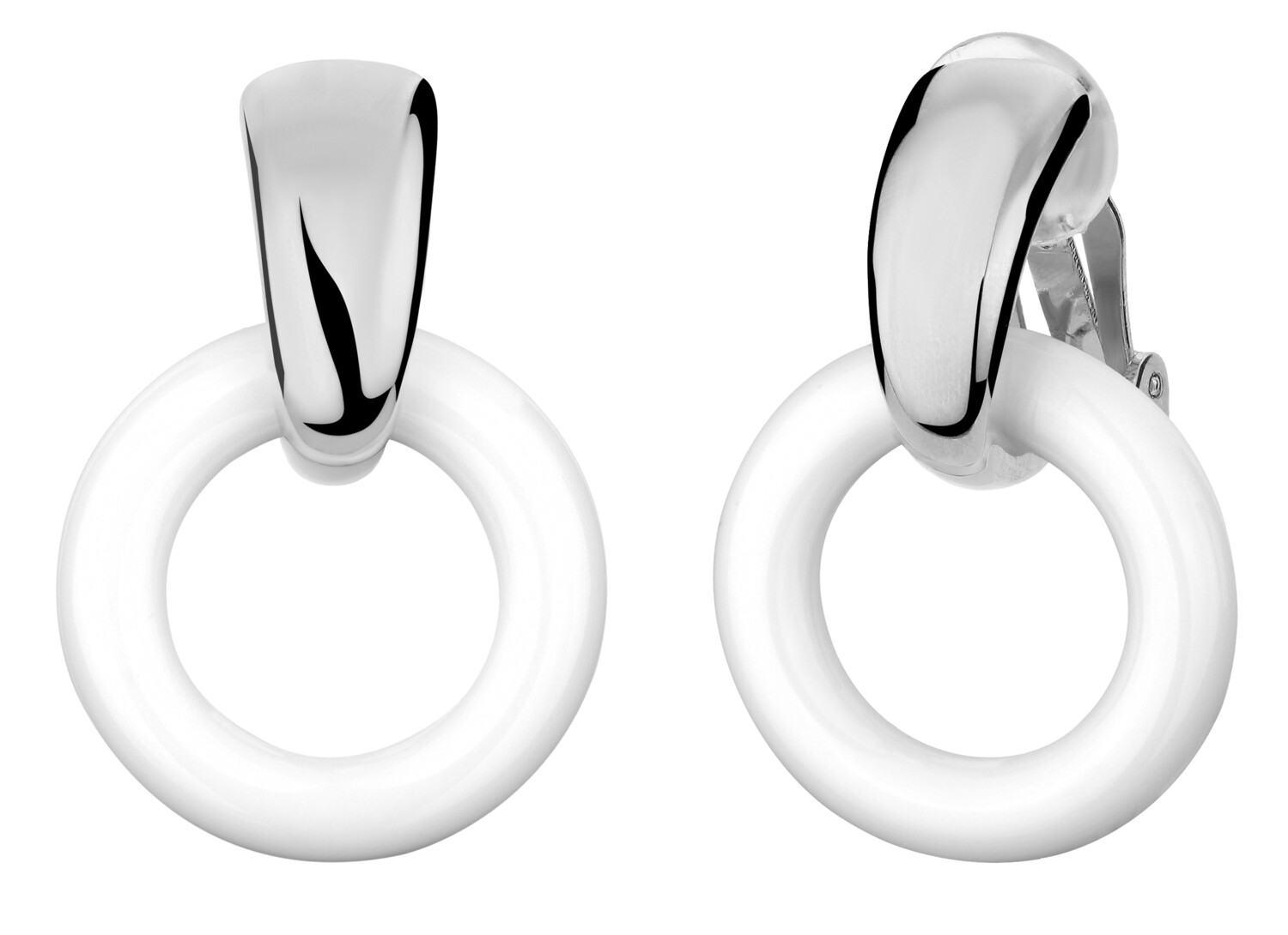 CLIP.  RH.   REMOVABLE RING.  WHITE
