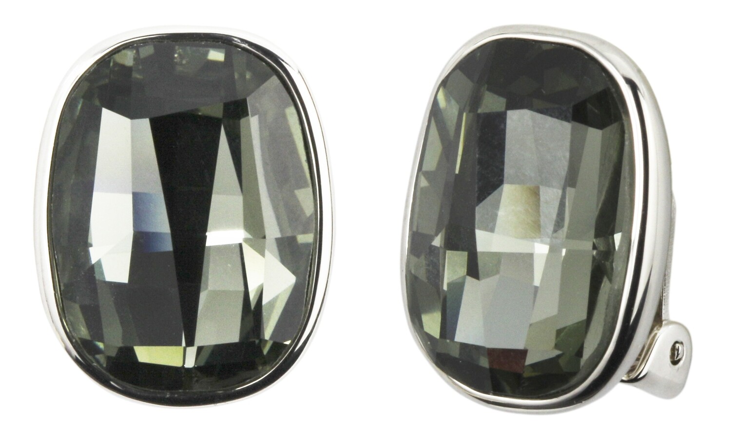 CLIP.   RH.  CRYSTAL. BLACK DIAMOND.  22/17 MM
