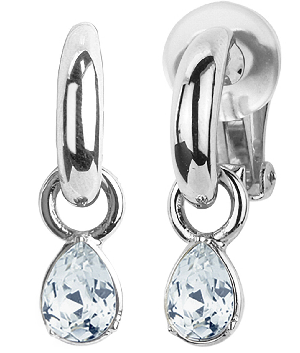 CLIP. REMOVABLE PENDANT.  RH. CRYSTAL/BLUE SHADE