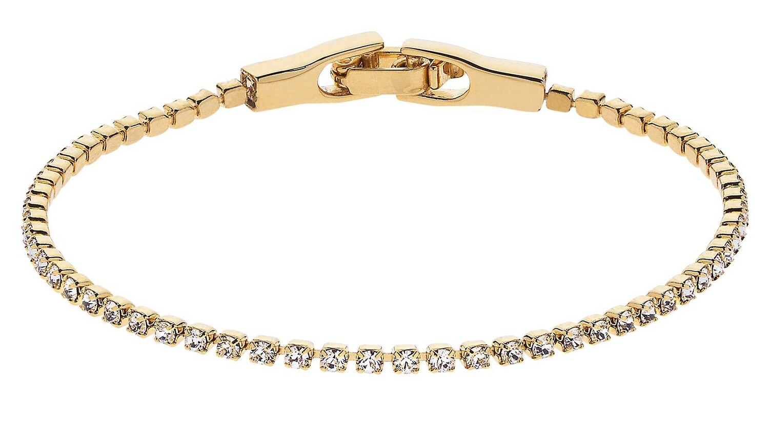 BRACELET.  GO.  CRYSTAL (2MM)  17 CM + 2,5 CM EXTENSION