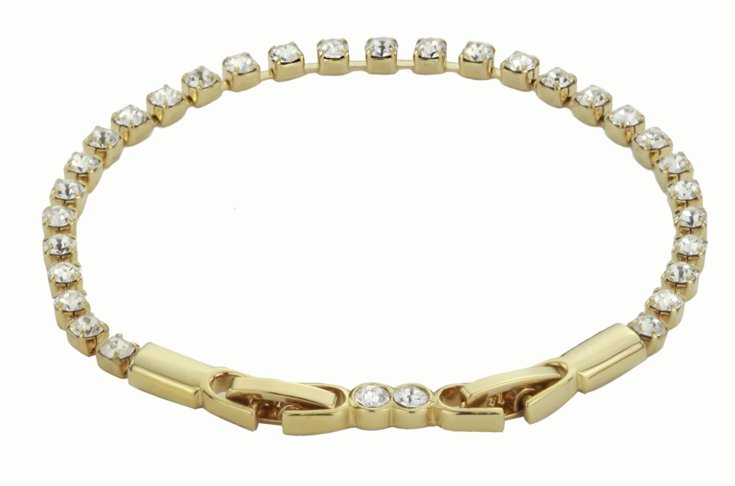 BRACELET.  GO  CRYSTAL (3MM).  18 CM + 2,5 CM