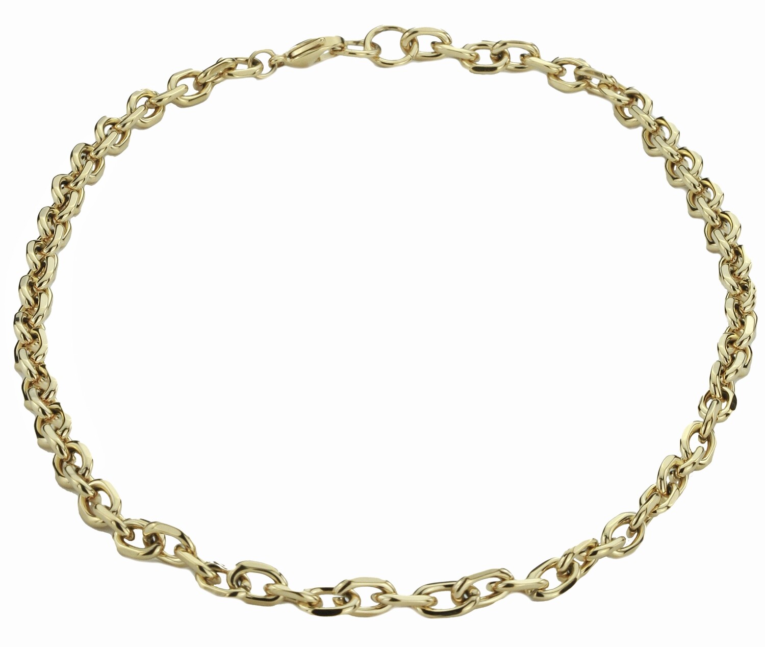 NECKLASE.   STEEL.  GO.  48 CM