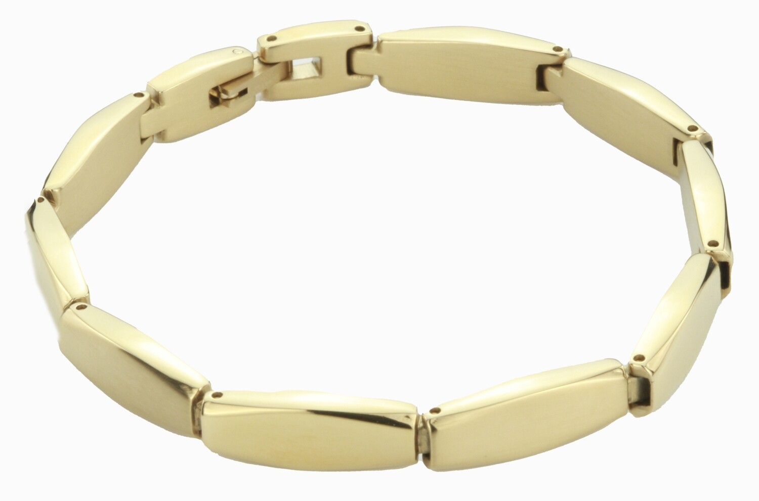 BRACELET.       STEEL.   GO   MATT/SHINY.        21 CM